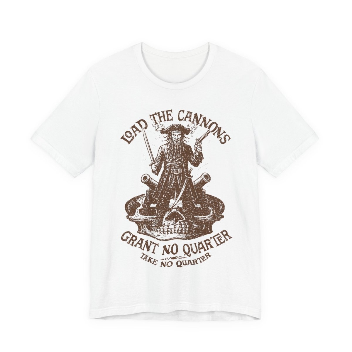 Pirate Action Motto Premium T-Shirt, Blackbeard Ready Cannons, Vintage Style Graphic Tee