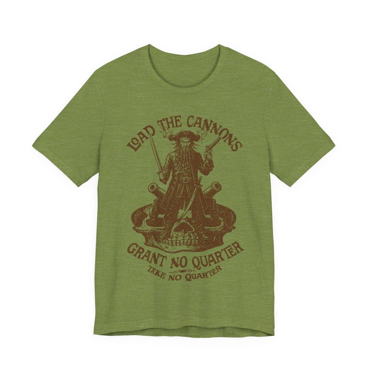 Pirate Action Motto Premium T-Shirt, Blackbeard Ready Cannons, Vintage Style Graphic Tee