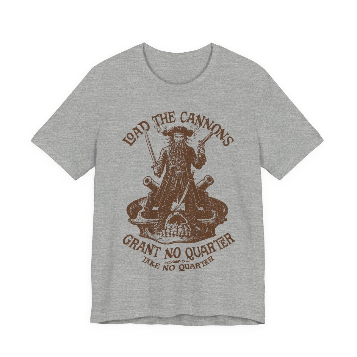 Pirate Action Motto Premium T-Shirt, Blackbeard Ready Cannons, Vintage Style Graphic Tee
