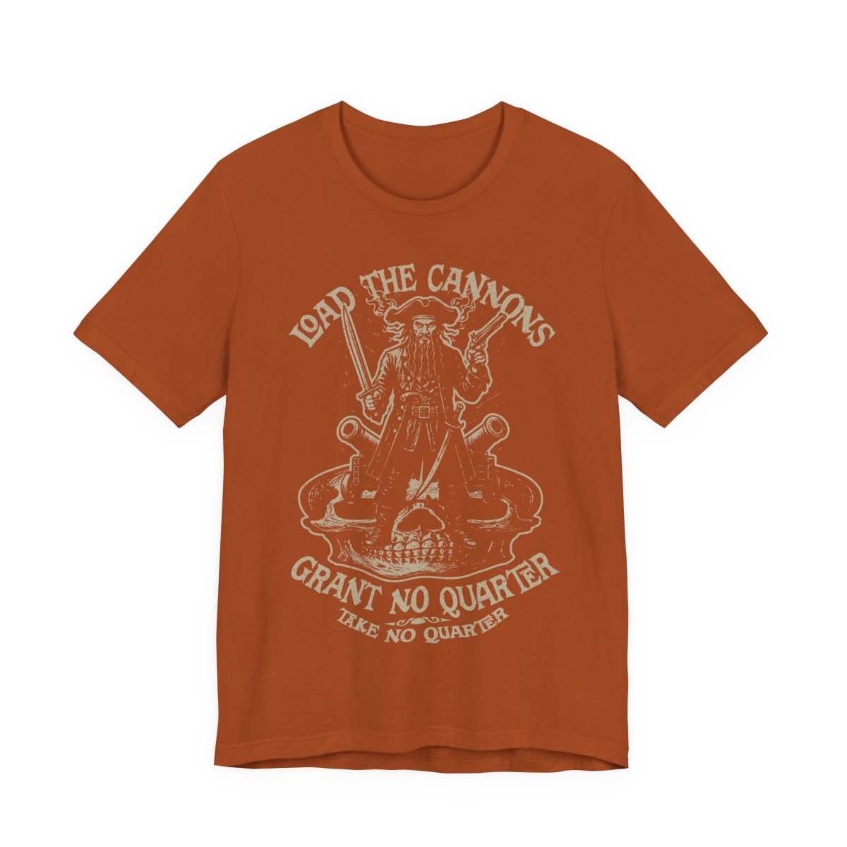 Pirate Action Motto Premium T-Shirt, Blackbeard Ready Cannons, Vintage Style Graphic Tee