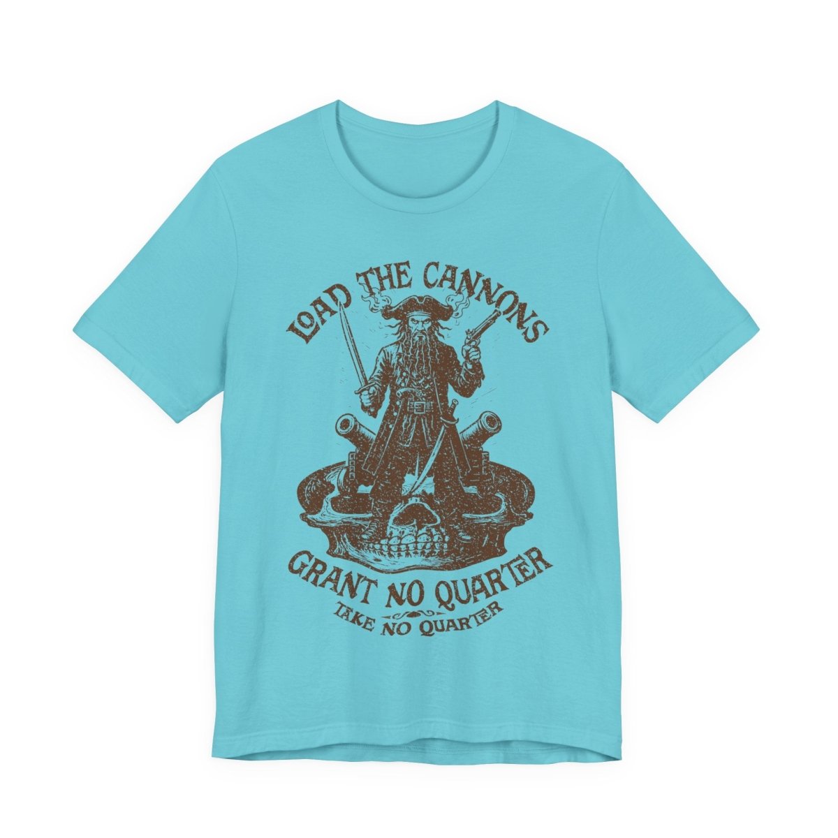 Pirate Action Motto Premium T-Shirt, Blackbeard Ready Cannons, Vintage Style Graphic Tee