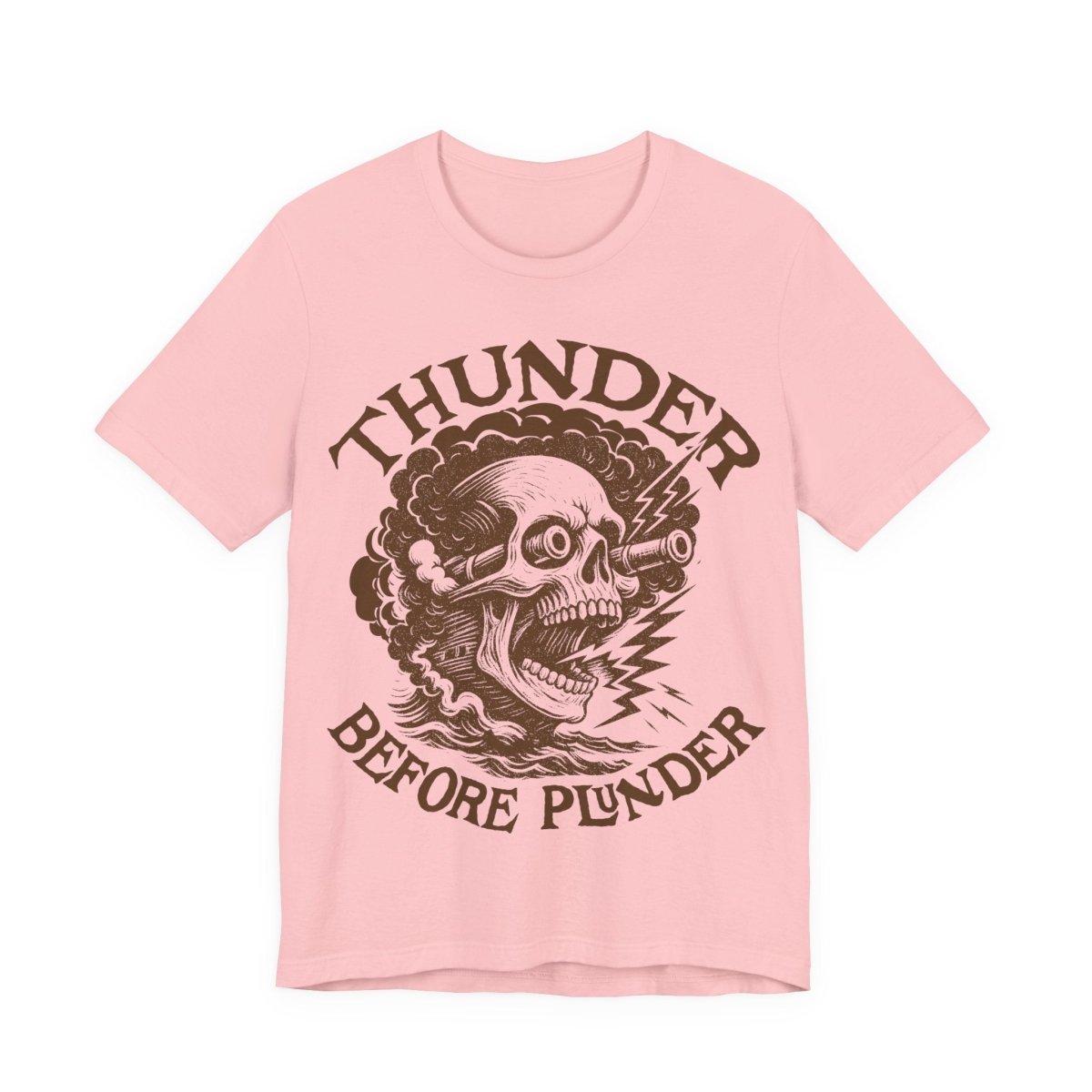 Pirate Action Motto Premium T-Shirt, Cannon Thunder Before Plunder, Vintage Style Graphic Tee
