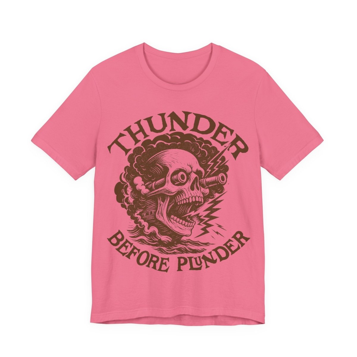 Pirate Action Motto Premium T-Shirt, Cannon Thunder Before Plunder, Vintage Style Graphic Tee