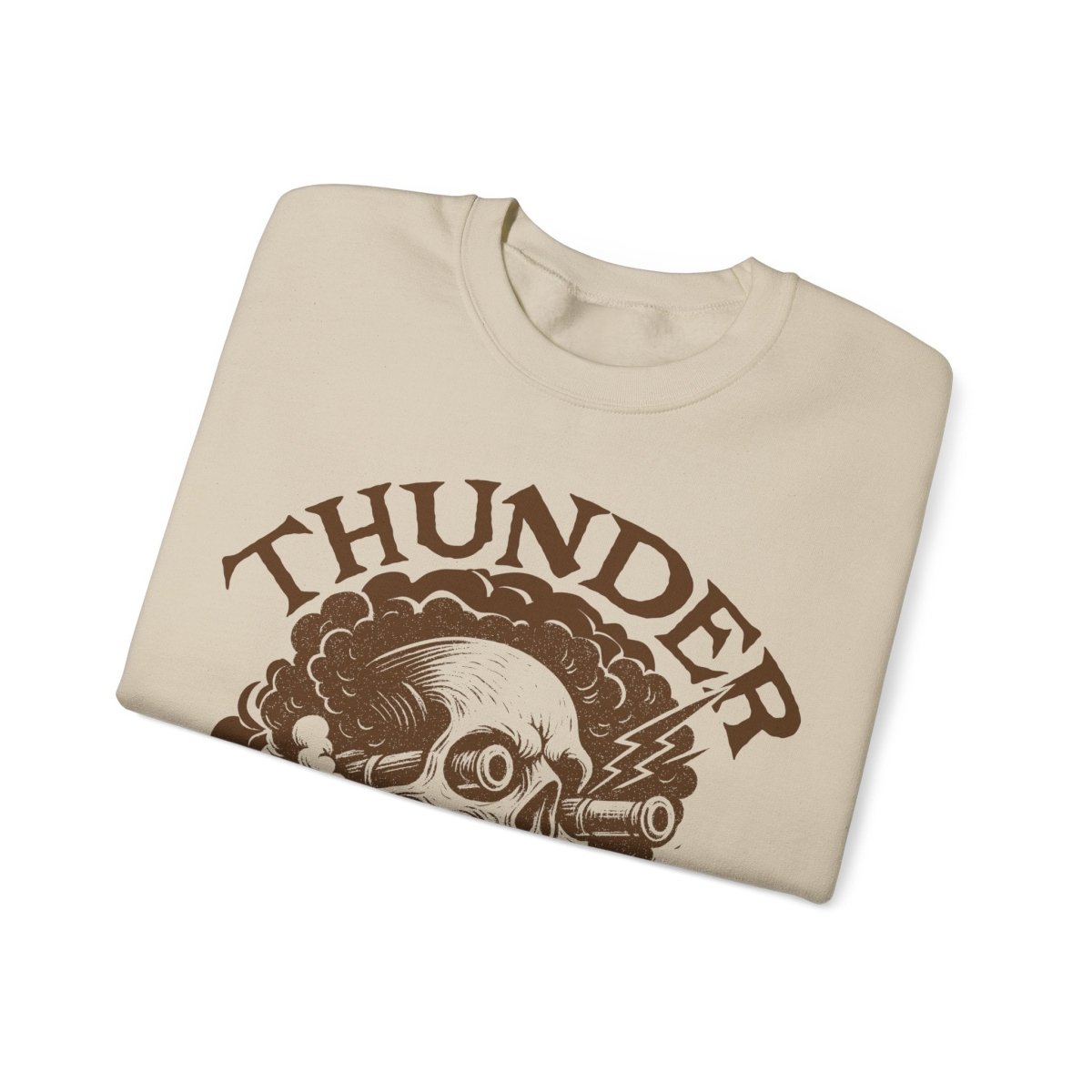 Pirate Action Motto Thunder Before Plunder Fleece Sweatshirt