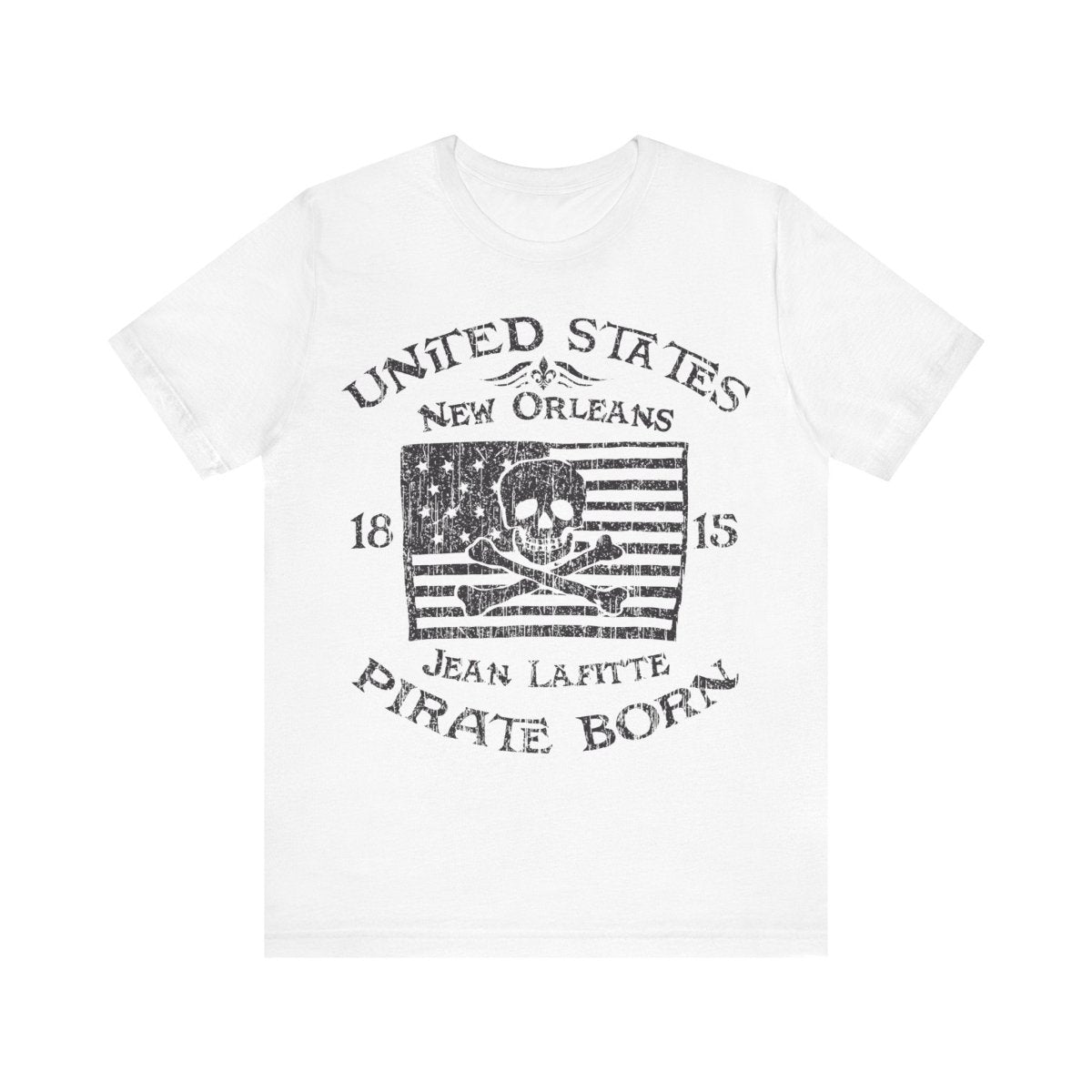 Pirate America Premium T-Shirt, LaFitte New Orleans Vintage Style Graphic Tee