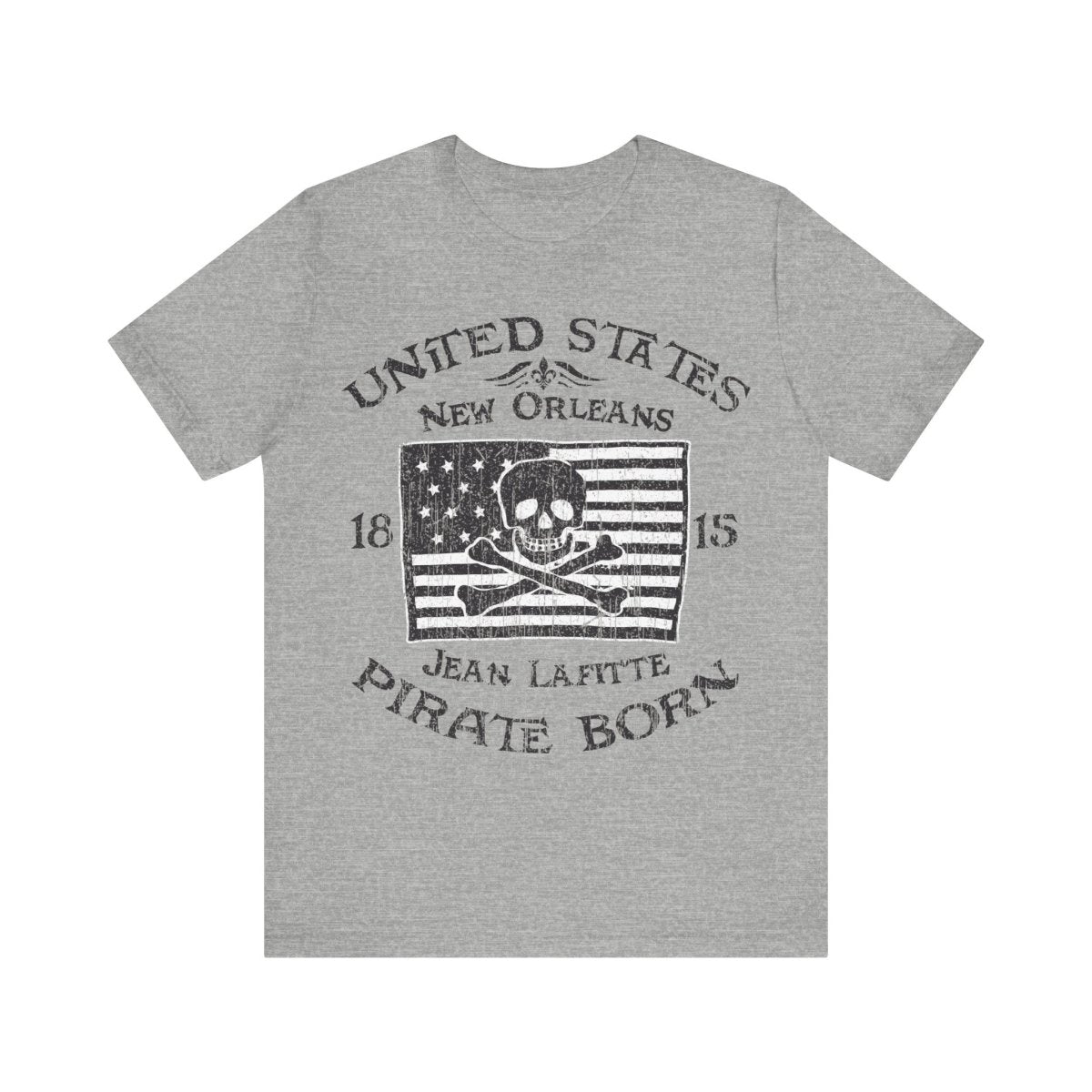 Pirate America Premium T-Shirt, LaFitte New Orleans Vintage Style Graphic Tee