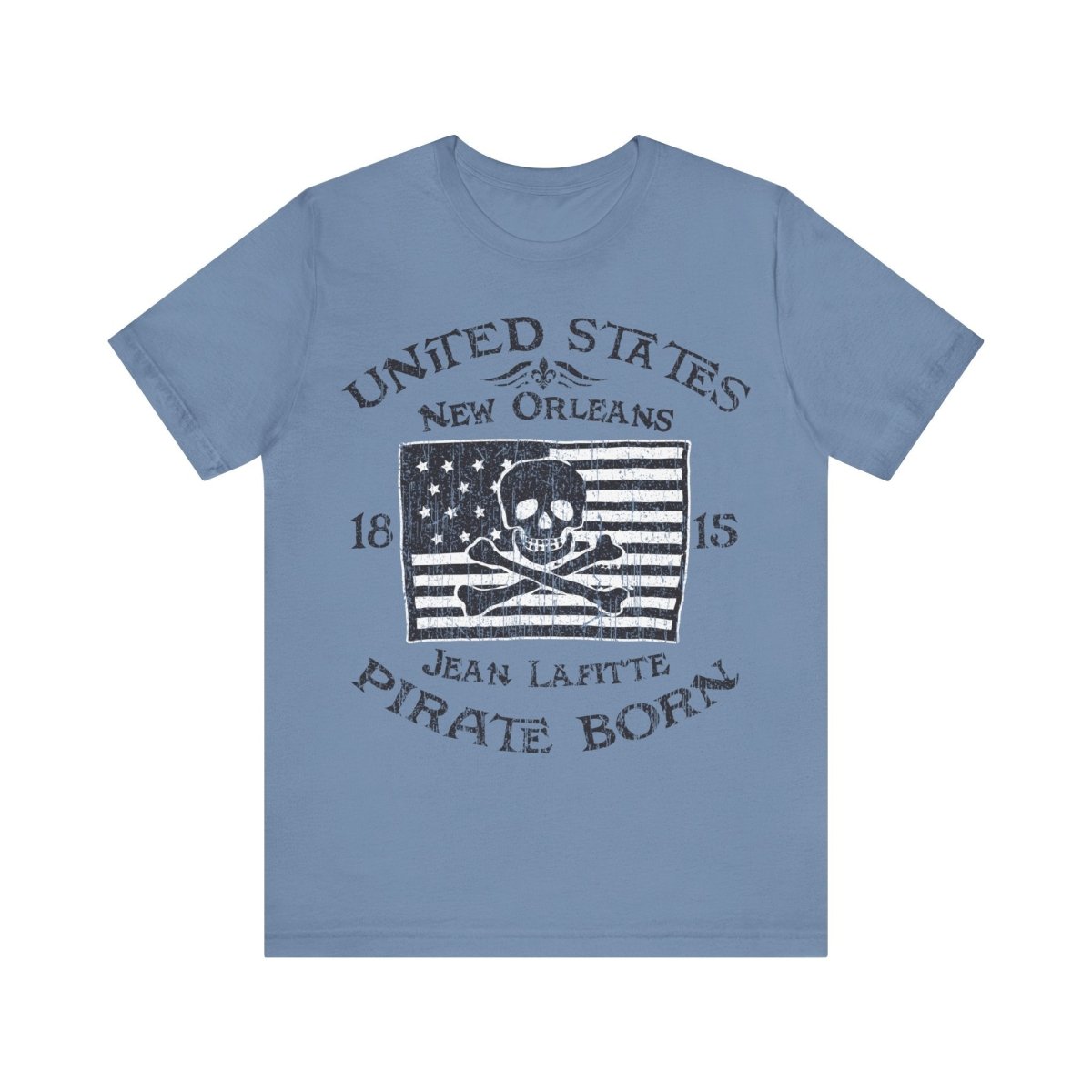 Pirate America Premium T-Shirt, LaFitte New Orleans Vintage Style Graphic Tee
