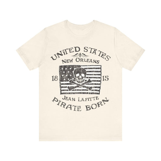 Pirate America Premium T-Shirt, LaFitte New Orleans Vintage Style Graphic Tee