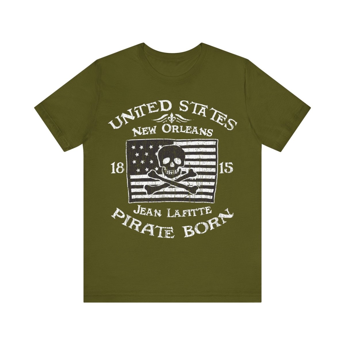 Pirate America Premium T-Shirt, LaFitte New Orleans Vintage Style Graphic Tee