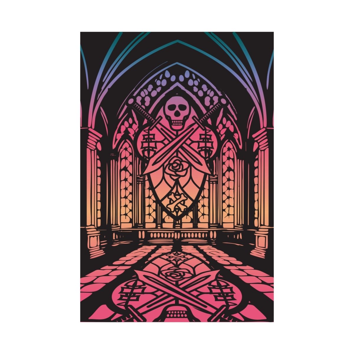 Pirate Cathedral Twilight Premium Wall Art Print