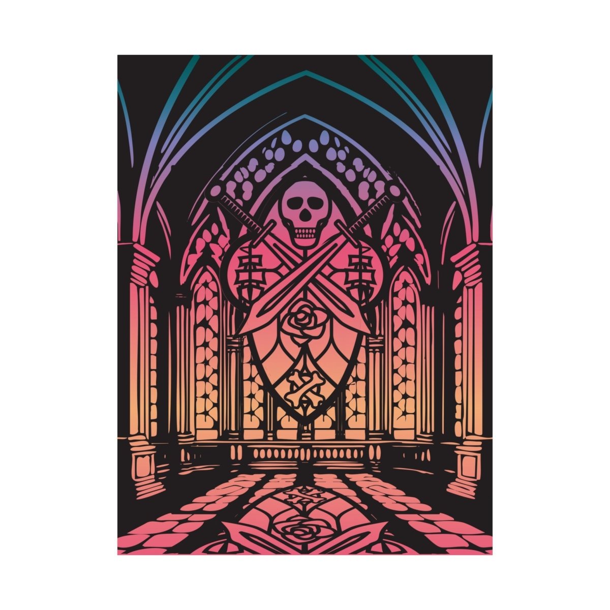Pirate Cathedral Twilight Premium Wall Art Print