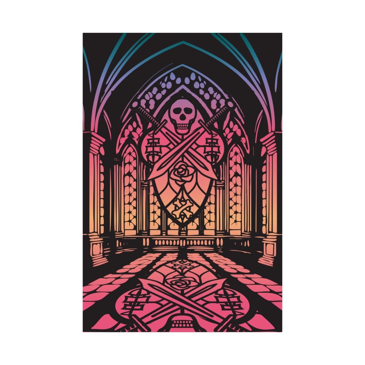 Pirate Cathedral Twilight Premium Wall Art Print