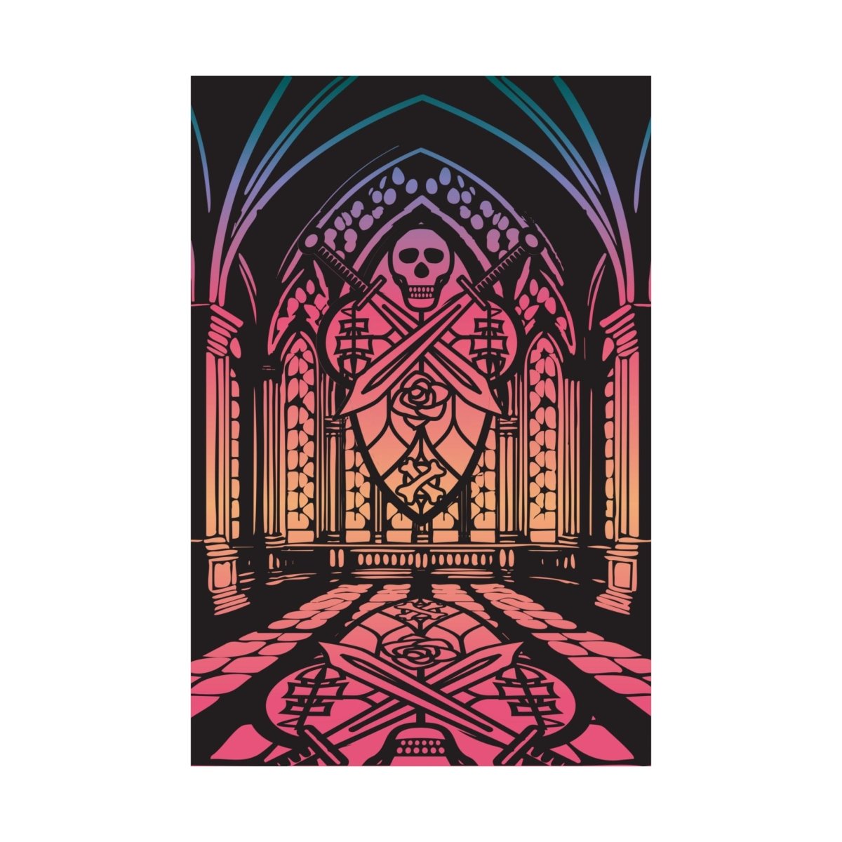 Pirate Cathedral Twilight Premium Wall Art Print