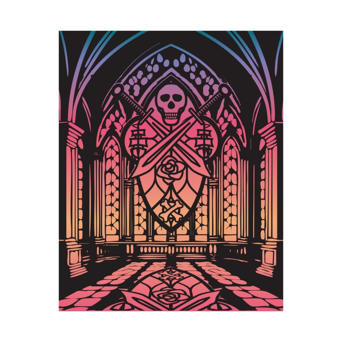 Pirate Cathedral Twilight Premium Wall Art Print