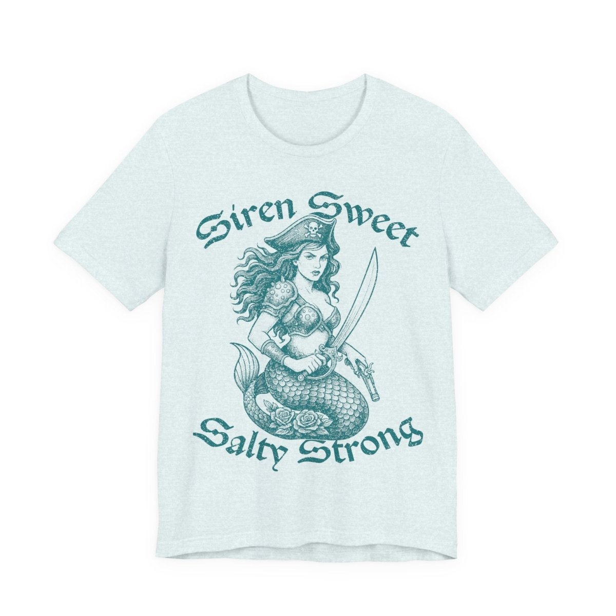 Pirate Siren Action Motto Premium T-Shirt, Ready Arms, Vintage Style Graphic Tee