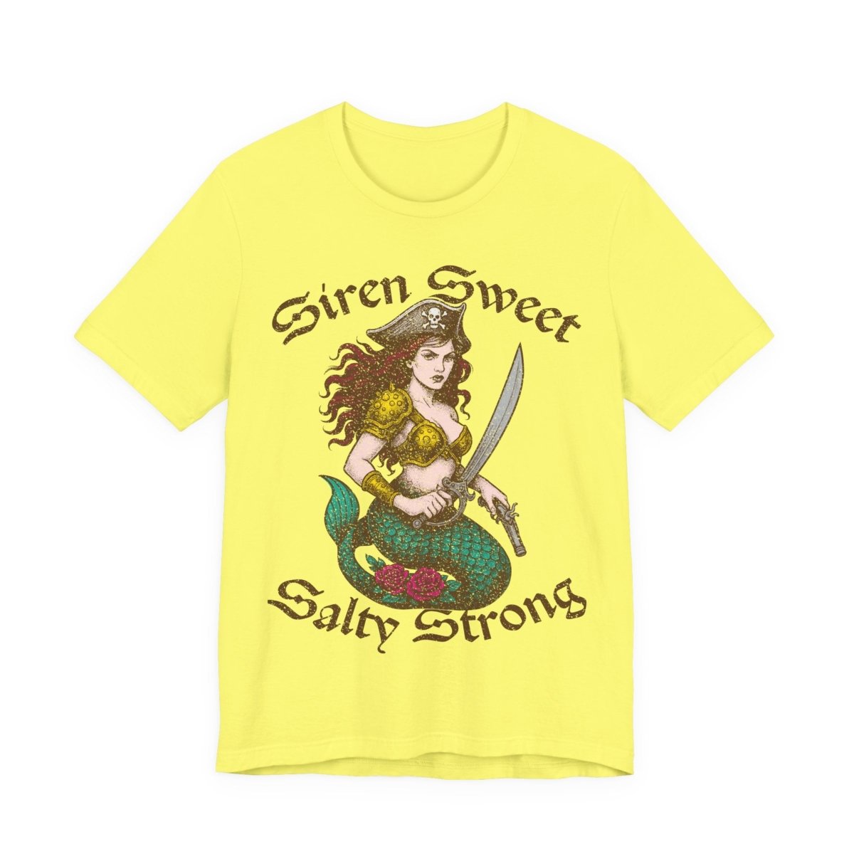 Pirate Siren Action Motto Premium T-Shirt, Ready Arms, Vintage Style Graphic Tee