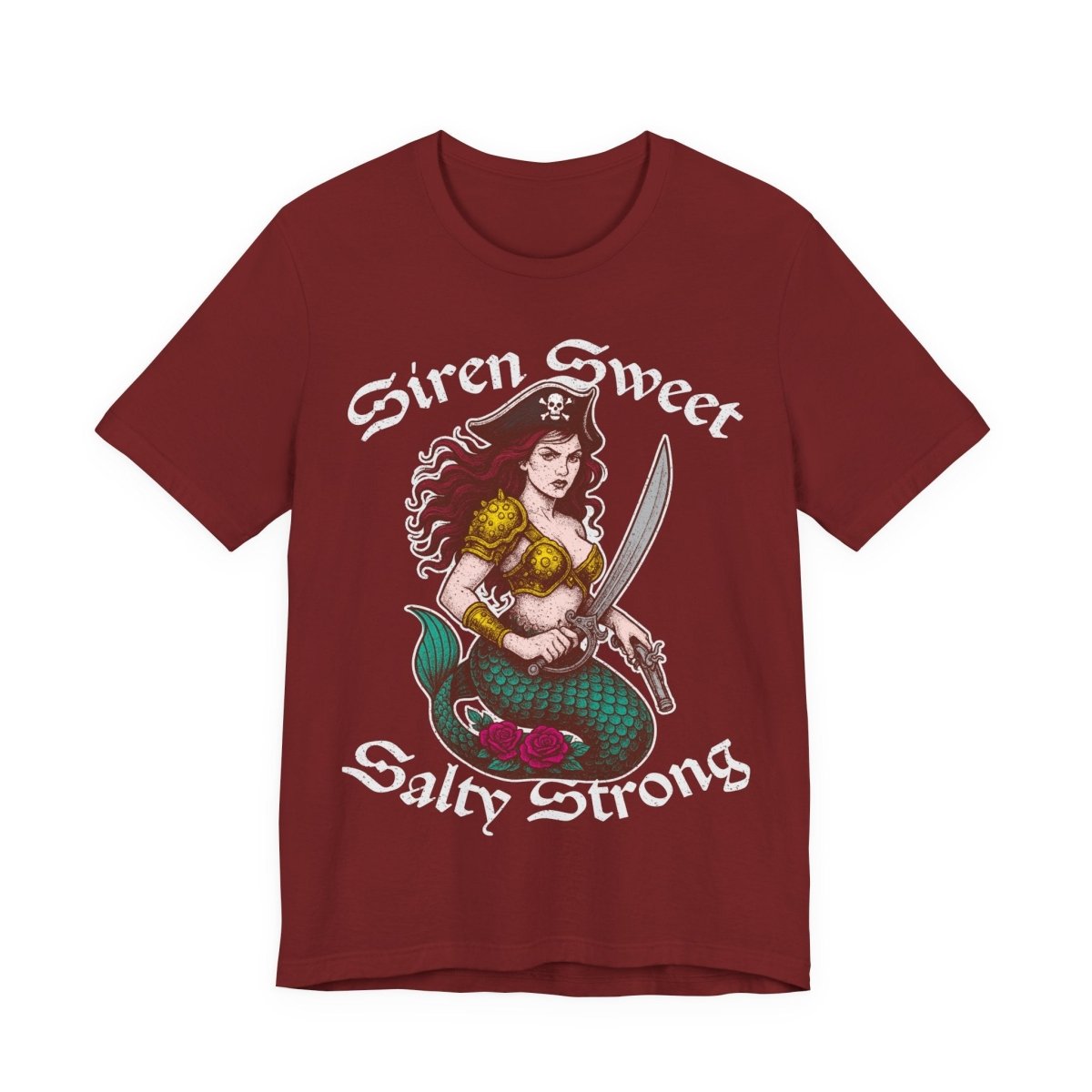 Pirate Siren Action Motto Premium T-Shirt, Ready Arms, Vintage Style Graphic Tee