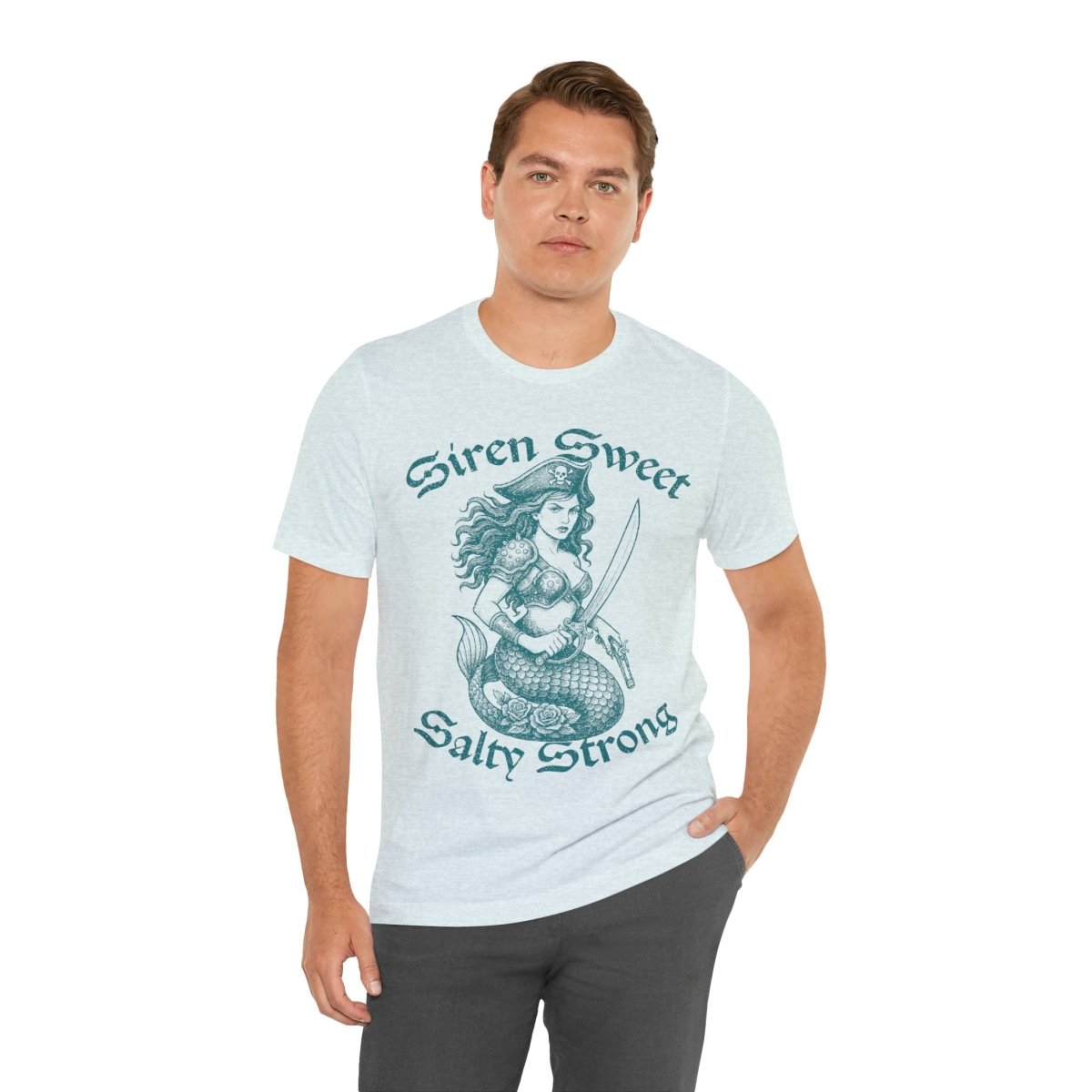 Pirate Siren Action Motto Premium T-Shirt, Ready Arms, Vintage Style Graphic Tee