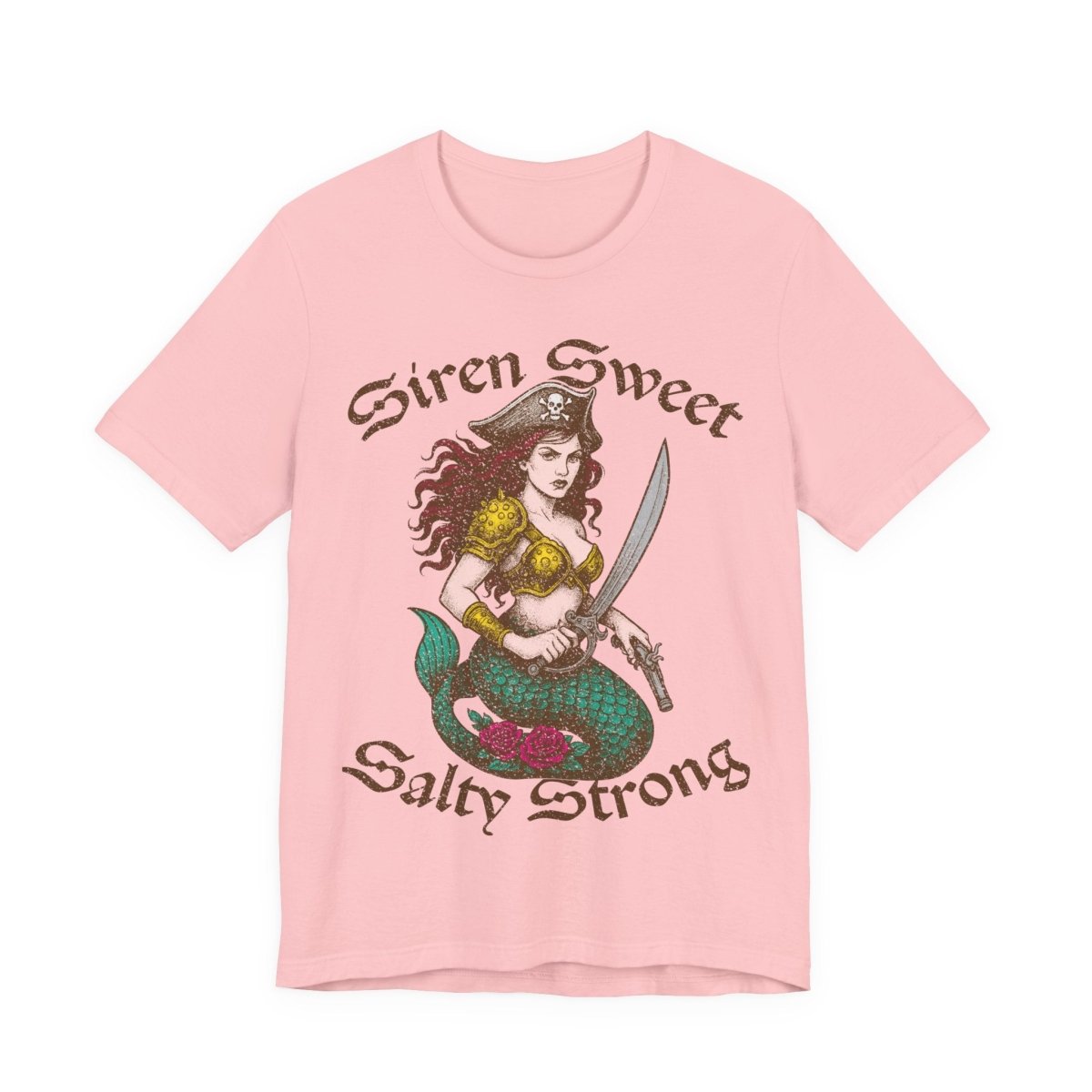 Pirate Siren Action Motto Premium T-Shirt, Ready Arms, Vintage Style Graphic Tee