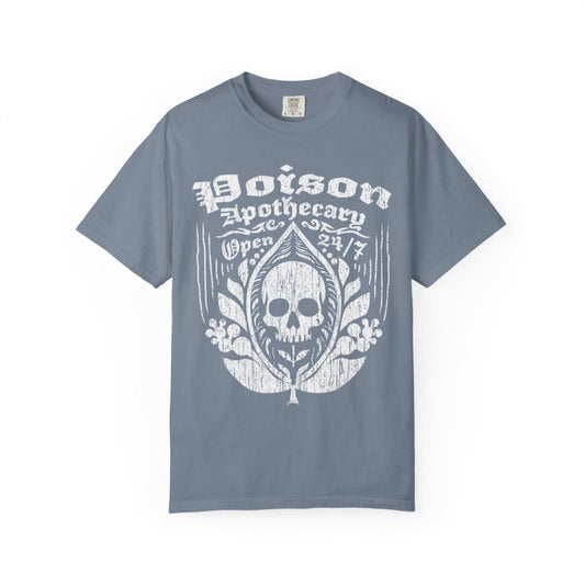 Poison Apothecary Vintage Gothic Victorian Style Graphic Funny Comfort Colors Relaxed Fit Heavy Tee