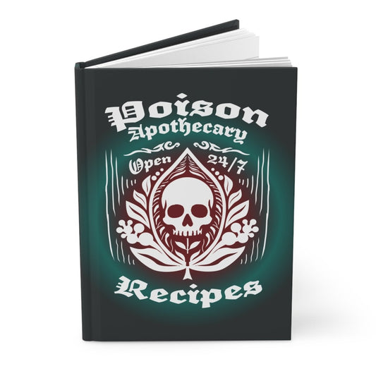 Poison Recipe Journal, Funny Work School Halloween Notebook Gothic Troublemaker Gift