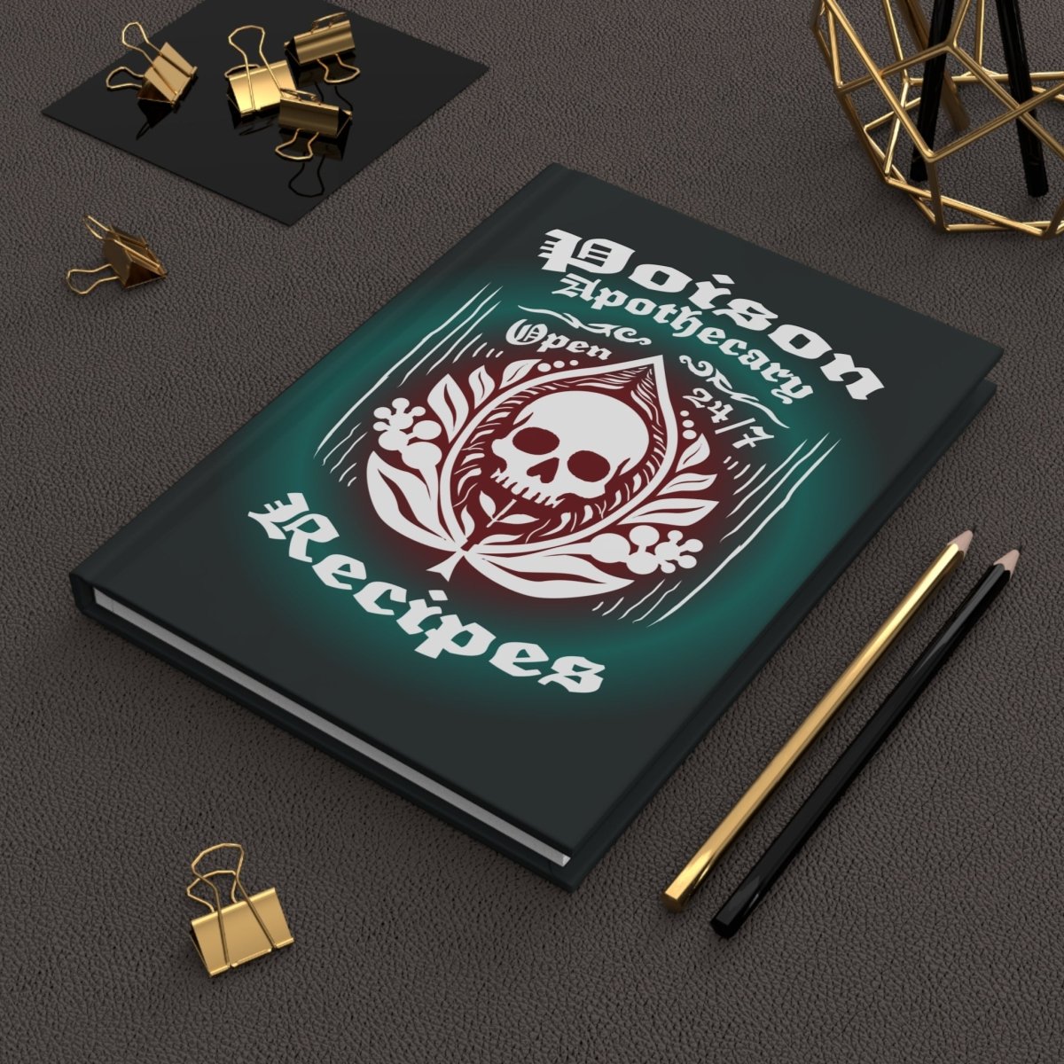 Poison Recipe Journal, Funny Work School Halloween Notebook Gothic Troublemaker Gift