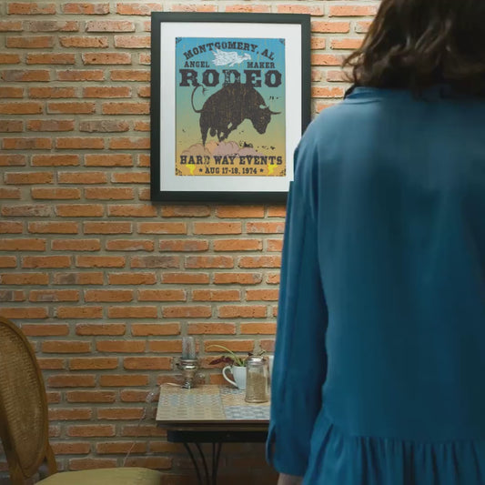 montgomery rodeo angel movie, art print