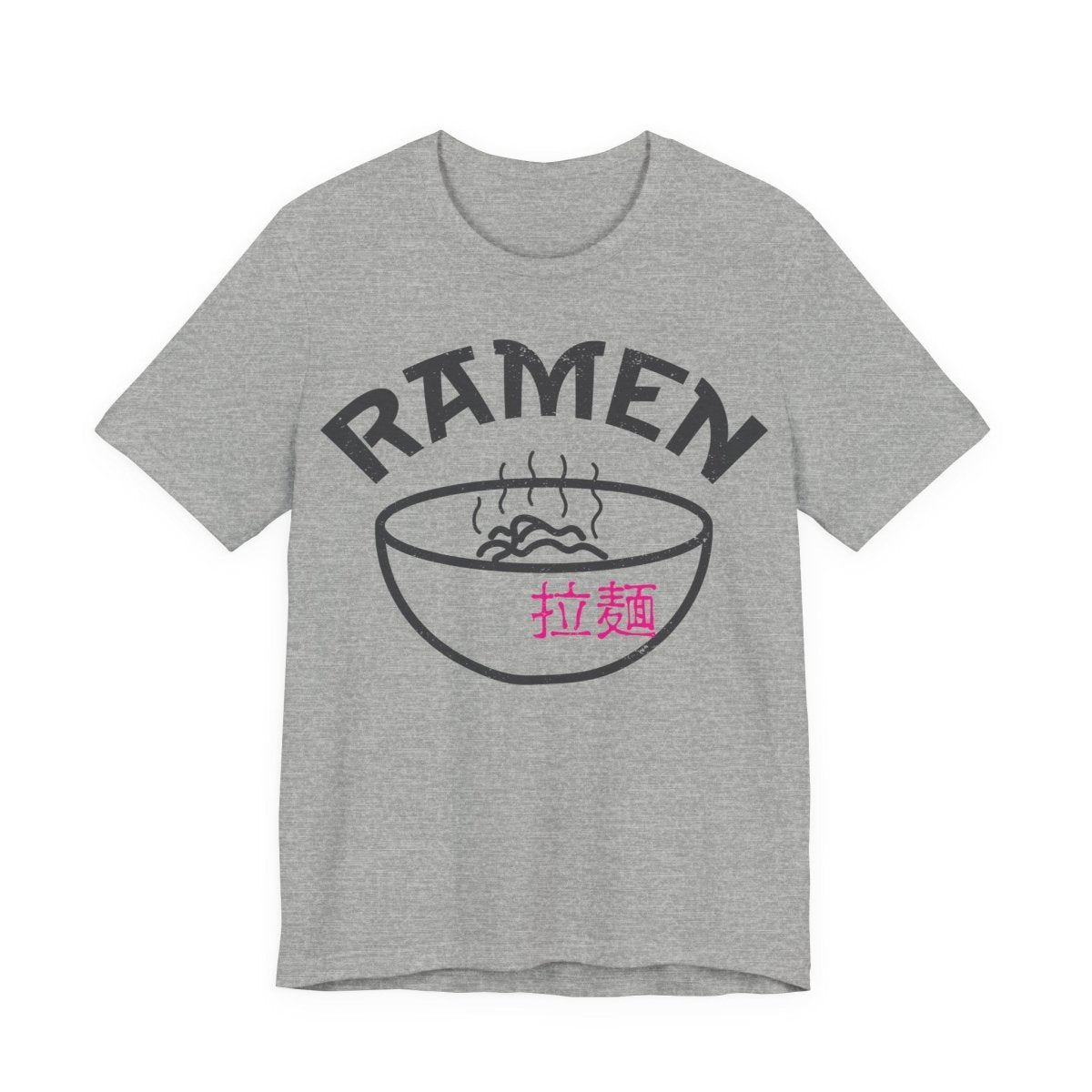 Ramen Premium T-Shirt, Steaming Noodles Bowl, Japanese Wood Block Print Style
