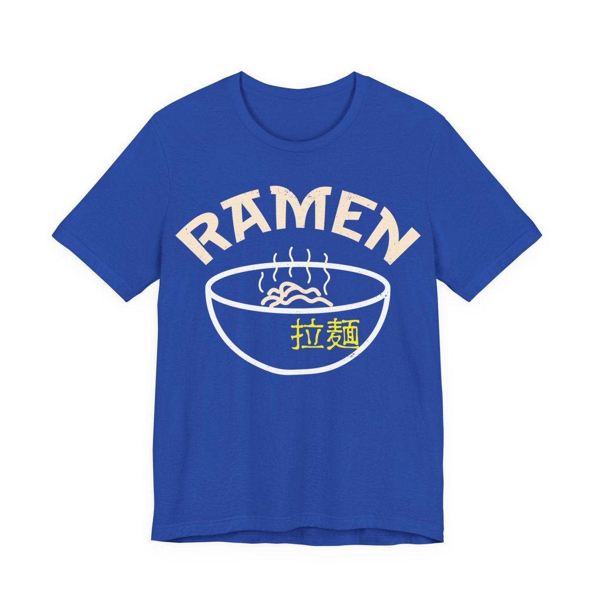 Ramen Premium T-Shirt, Steaming Noodles Bowl, Japanese Wood Block Print Style