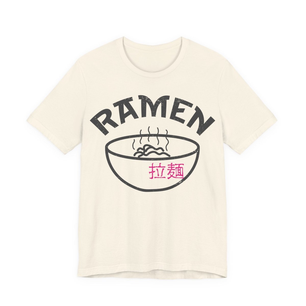 Ramen Premium T-Shirt, Steaming Noodles Bowl, Japanese Wood Block Print Style. The Foodies Union, favorite food.