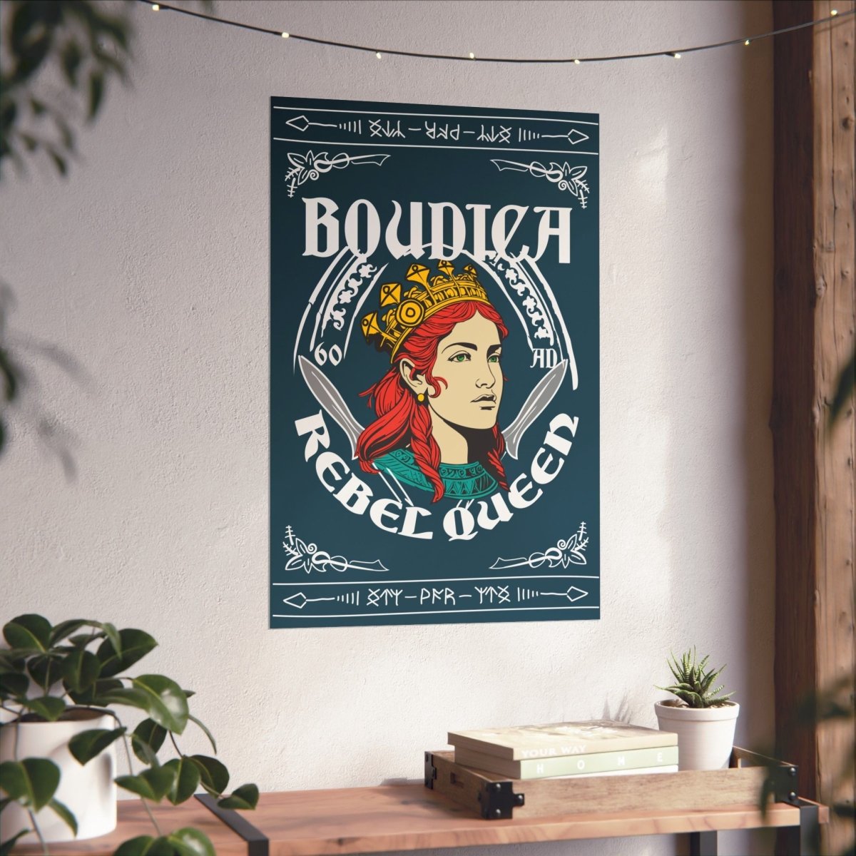 Rebel Queen Boudica Premium Wall Art Print, Her Gift