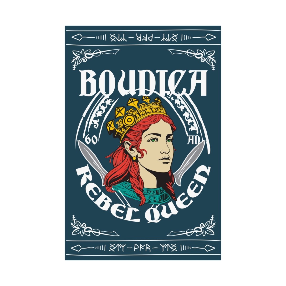 Rebel Queen Boudica Premium Wall Art Print, Her Gift