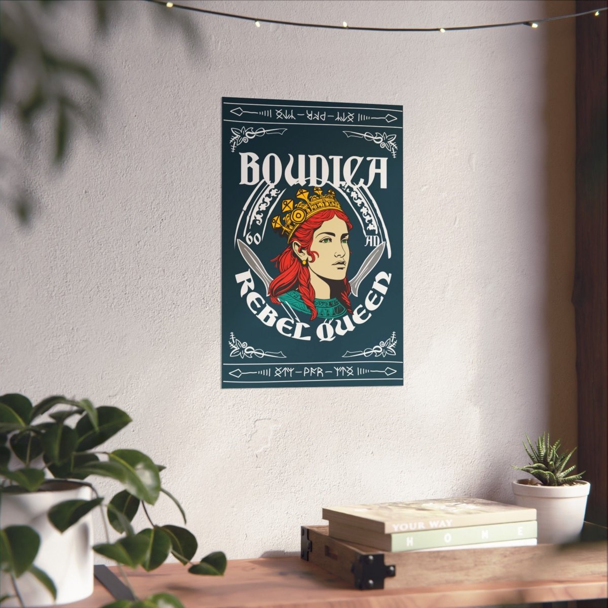 Rebel Queen Boudica Premium Wall Art Print, Her Gift