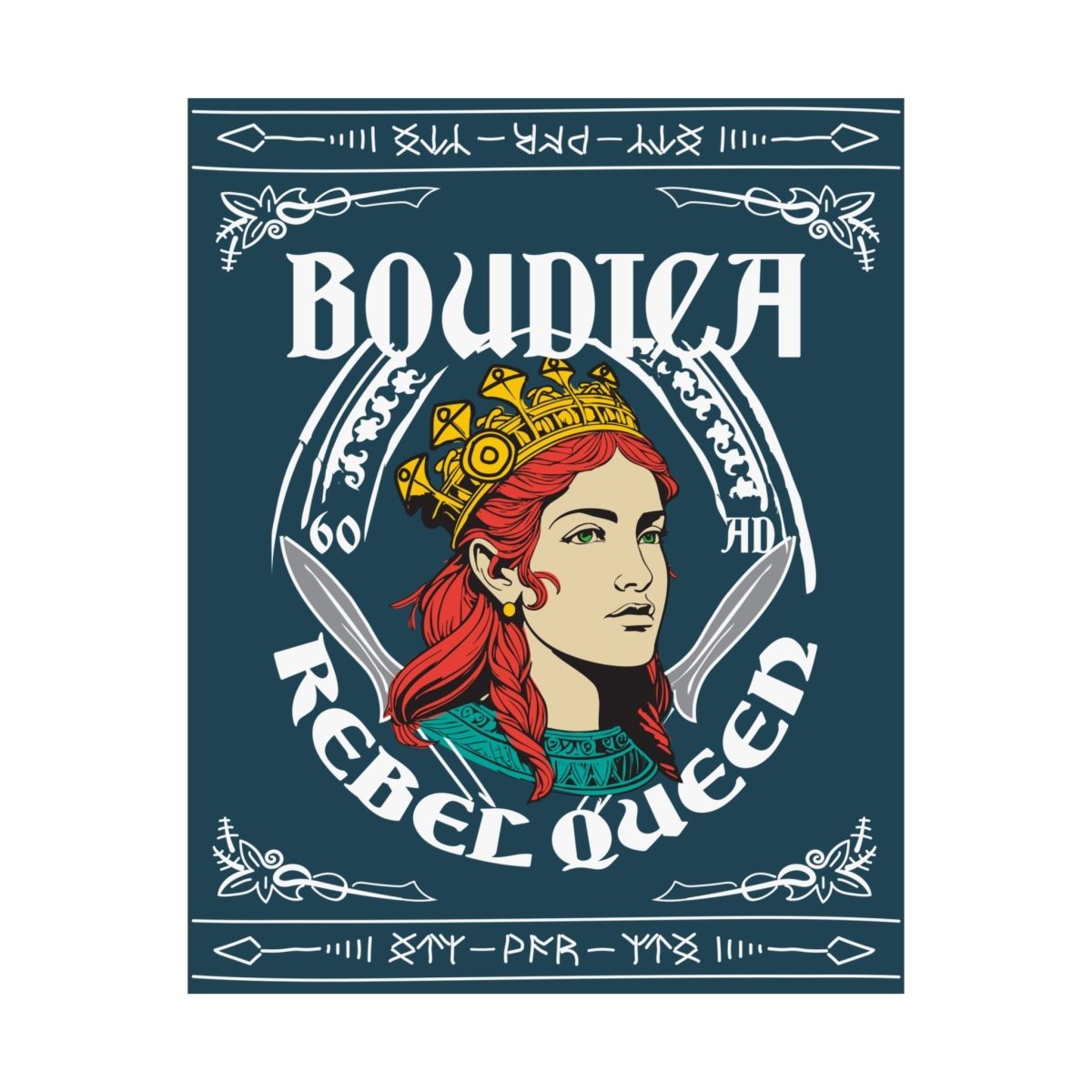 Rebel Queen Boudica Premium Wall Art Print, Her Gift