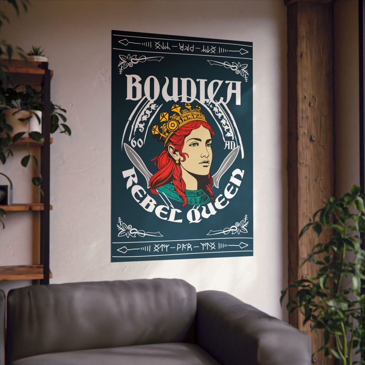 Rebel Queen Boudica Premium Wall Art Print, Her Gift