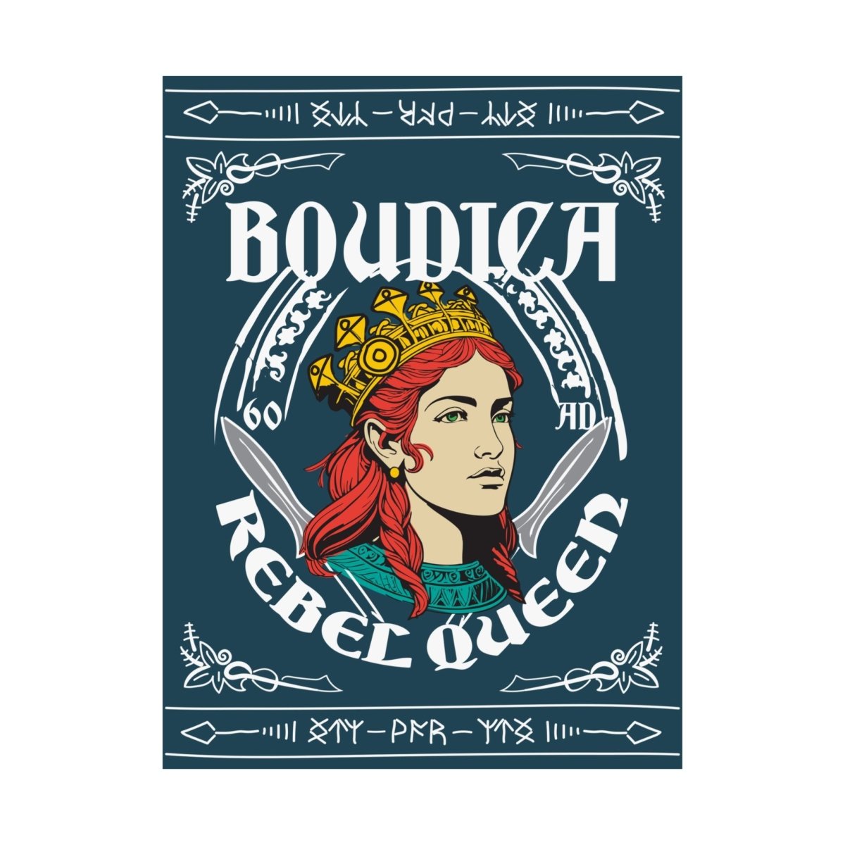 Rebel Queen Boudica Premium Wall Art Print, Her Gift