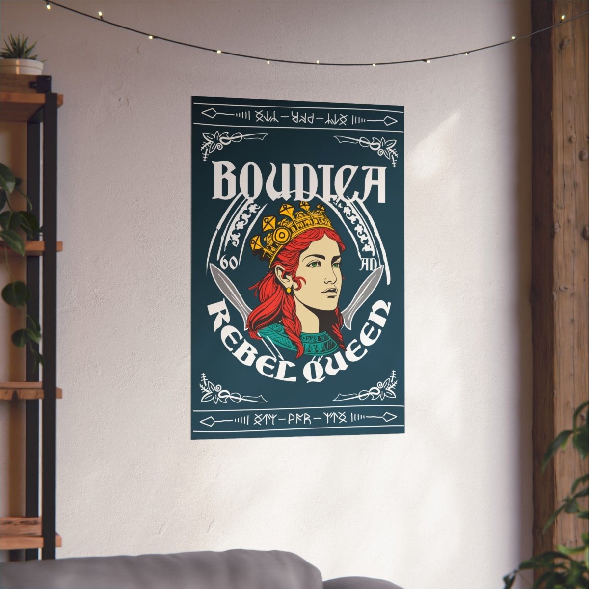 Rebel Queen Boudica Premium Wall Art Print, Her Gift