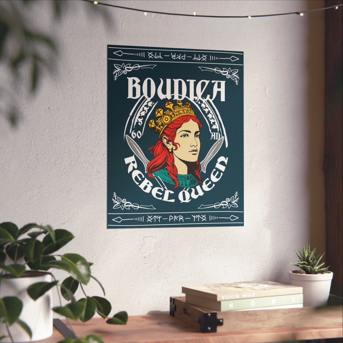 Rebel Queen Boudica Premium Wall Art Print, Her Gift