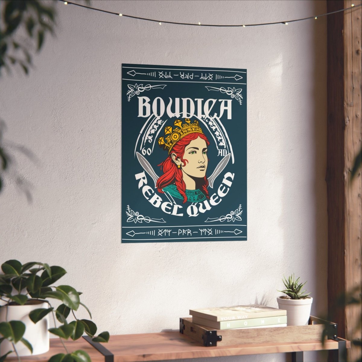 Rebel Queen Boudica Premium Wall Art Print, Her Gift