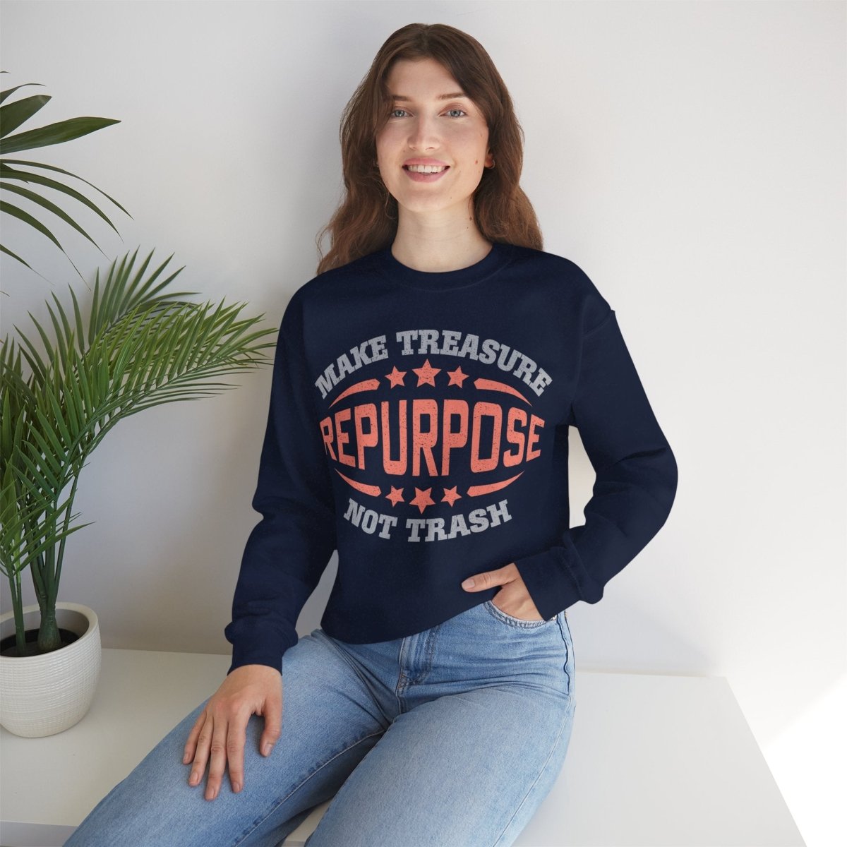 Repurpose Sweatshirt, Make Treasure Not Trash, Environment Genius, Reuse
