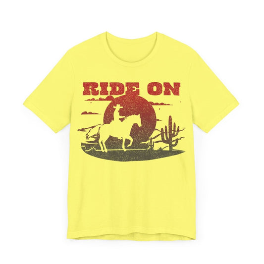 Ride On Desert Traveler Premium T-Shirt, Keep Going Cowboy