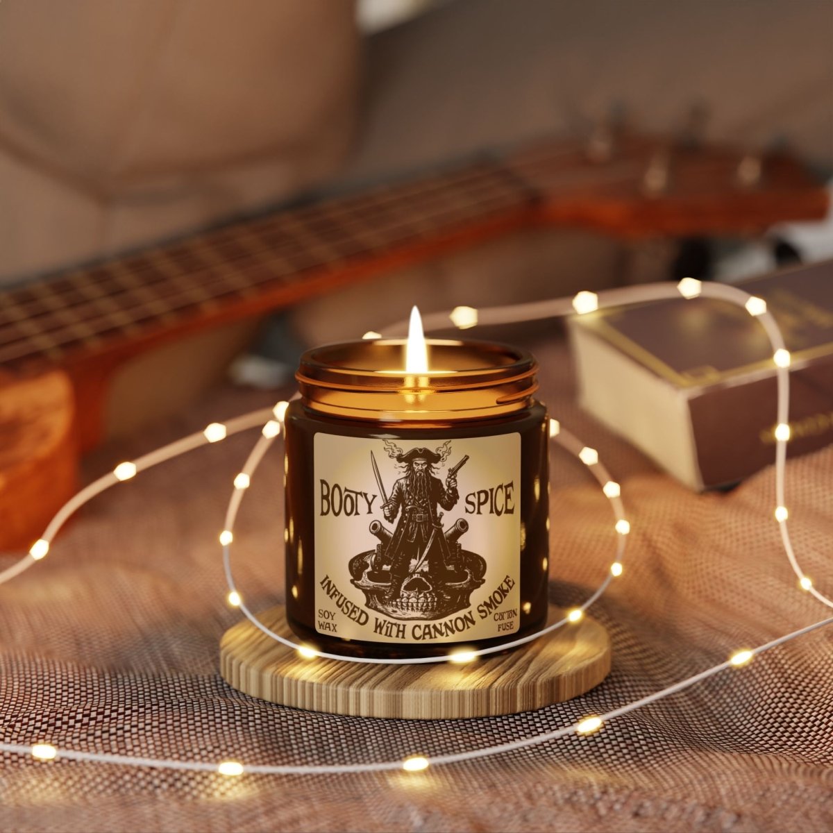 Risk Taker Gift Blackbeard Pirate Booty Spice Cannon Smoke Soy Candle, 6 Scents or Unscented, Startup Action Motto, Graduate