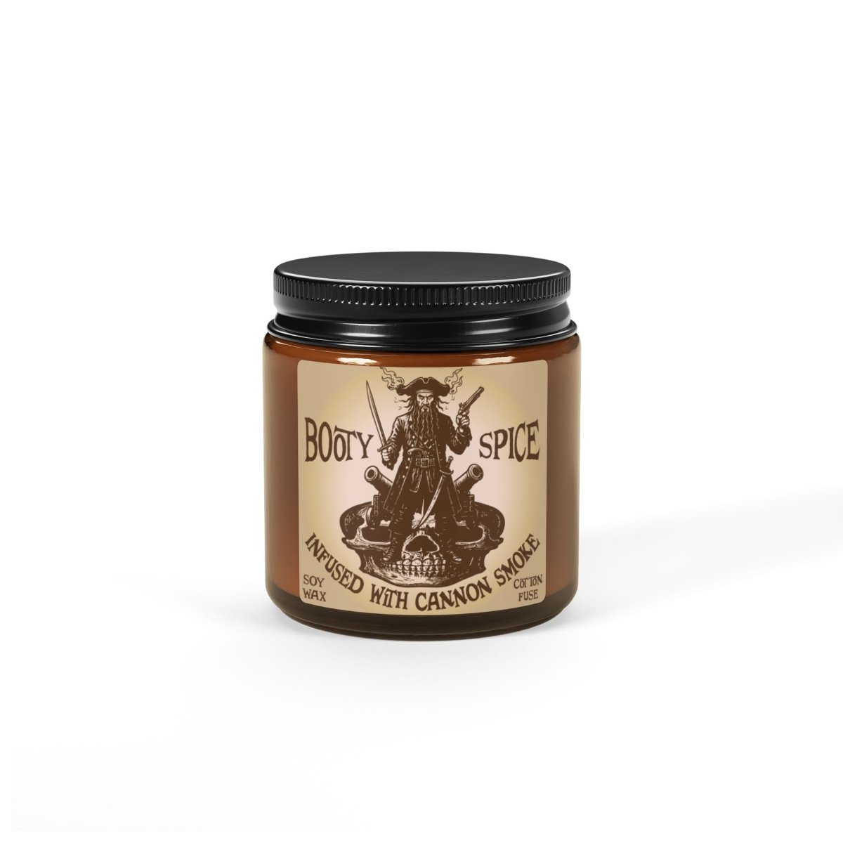 Risk Taker Gift Blackbeard Pirate Booty Spice Cannon Smoke Soy Candle, 6 Scents or Unscented, Startup Action Motto, Graduate