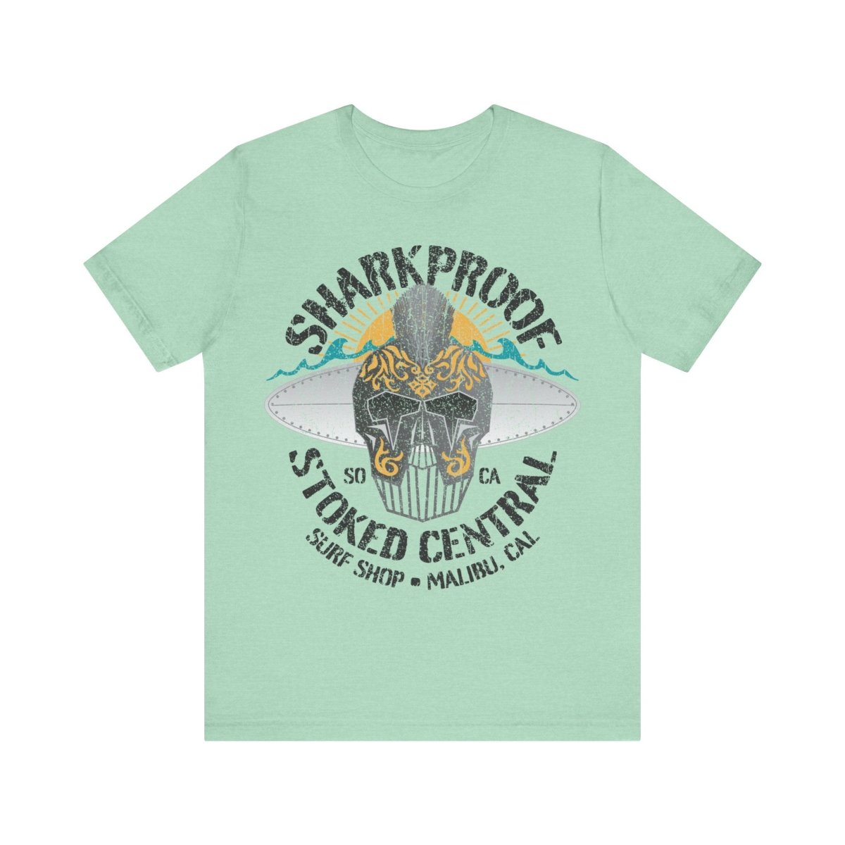 Sharkproof Knight Stoked Central Surf Shop Premium T-Shirt, Malibu, California