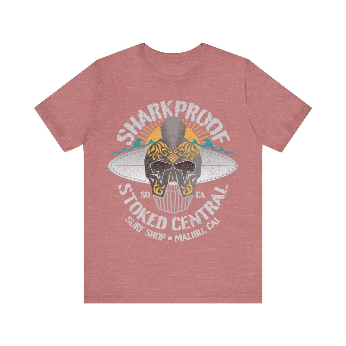 Sharkproof Knight Stoked Central Surf Shop Premium T-Shirt, Malibu, California