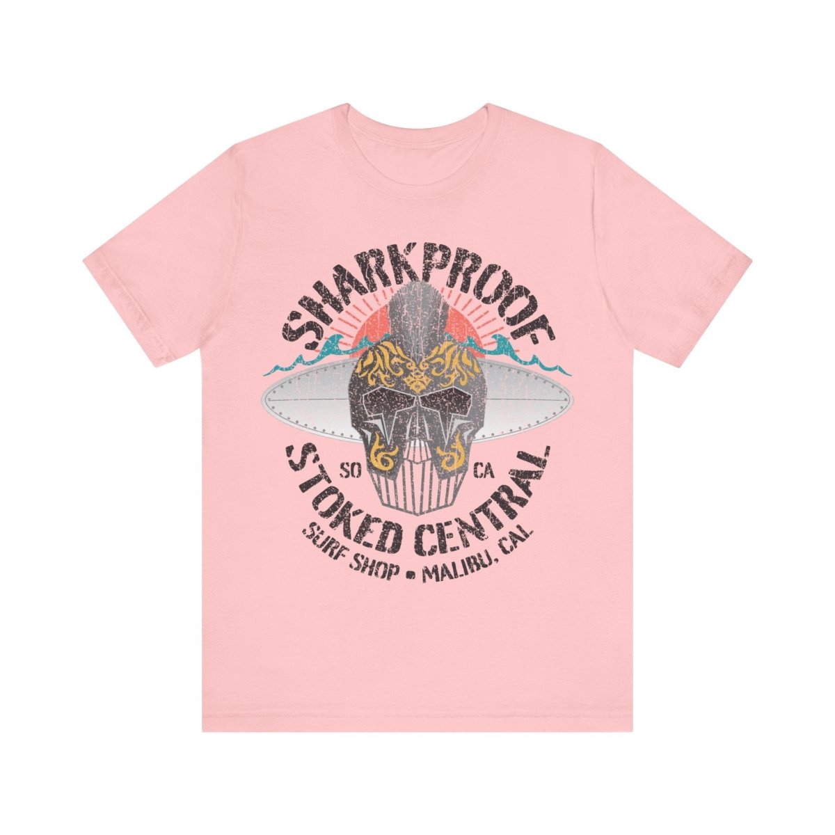 Sharkproof Knight Stoked Central Surf Shop Premium T-Shirt, Malibu, California