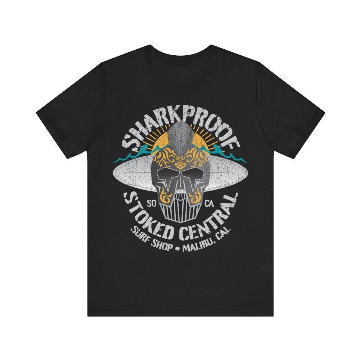 Sharkproof Knight Stoked Central Surf Shop Premium T-Shirt, Malibu, California