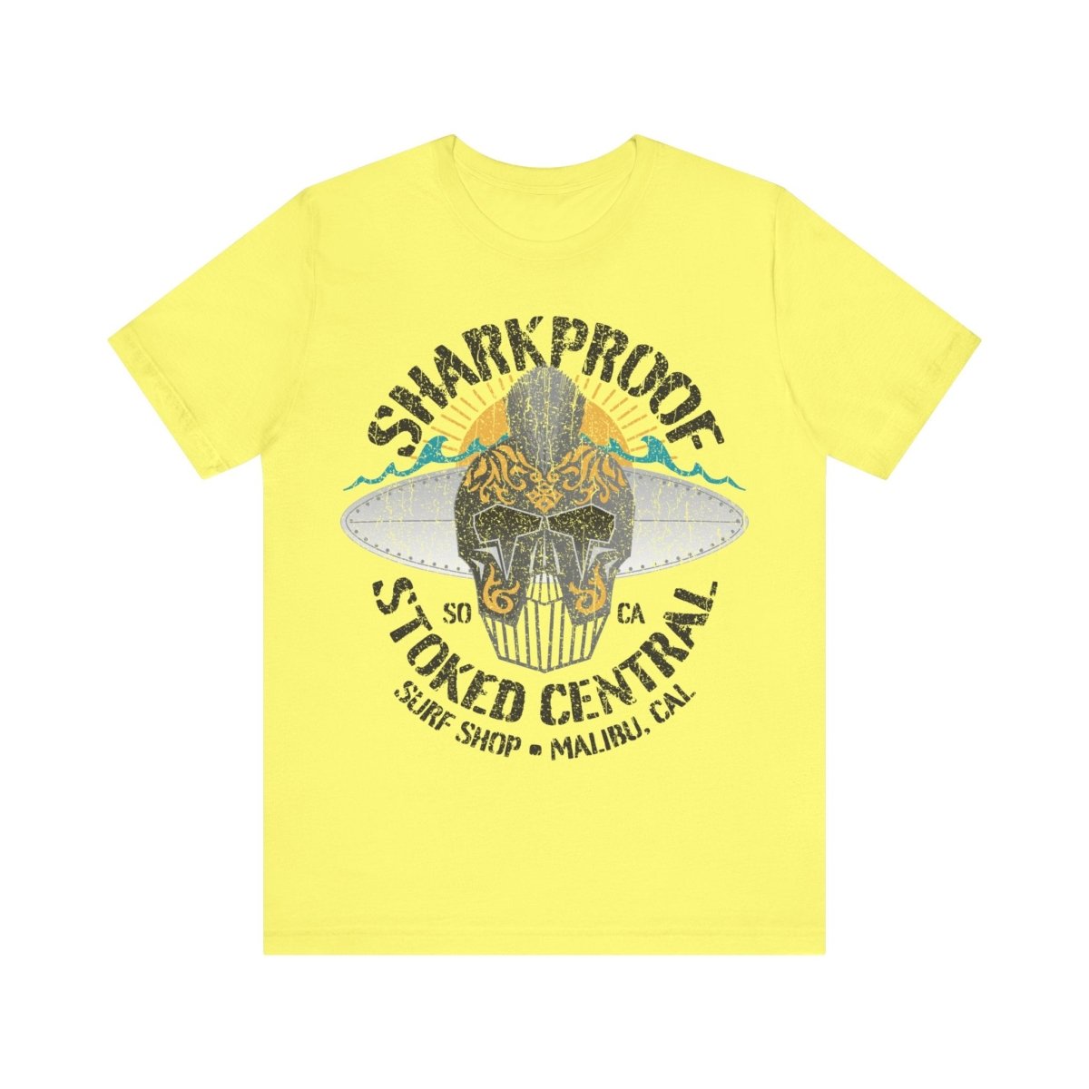 Sharkproof Knight Stoked Central Surf Shop Premium T-Shirt, Malibu, California