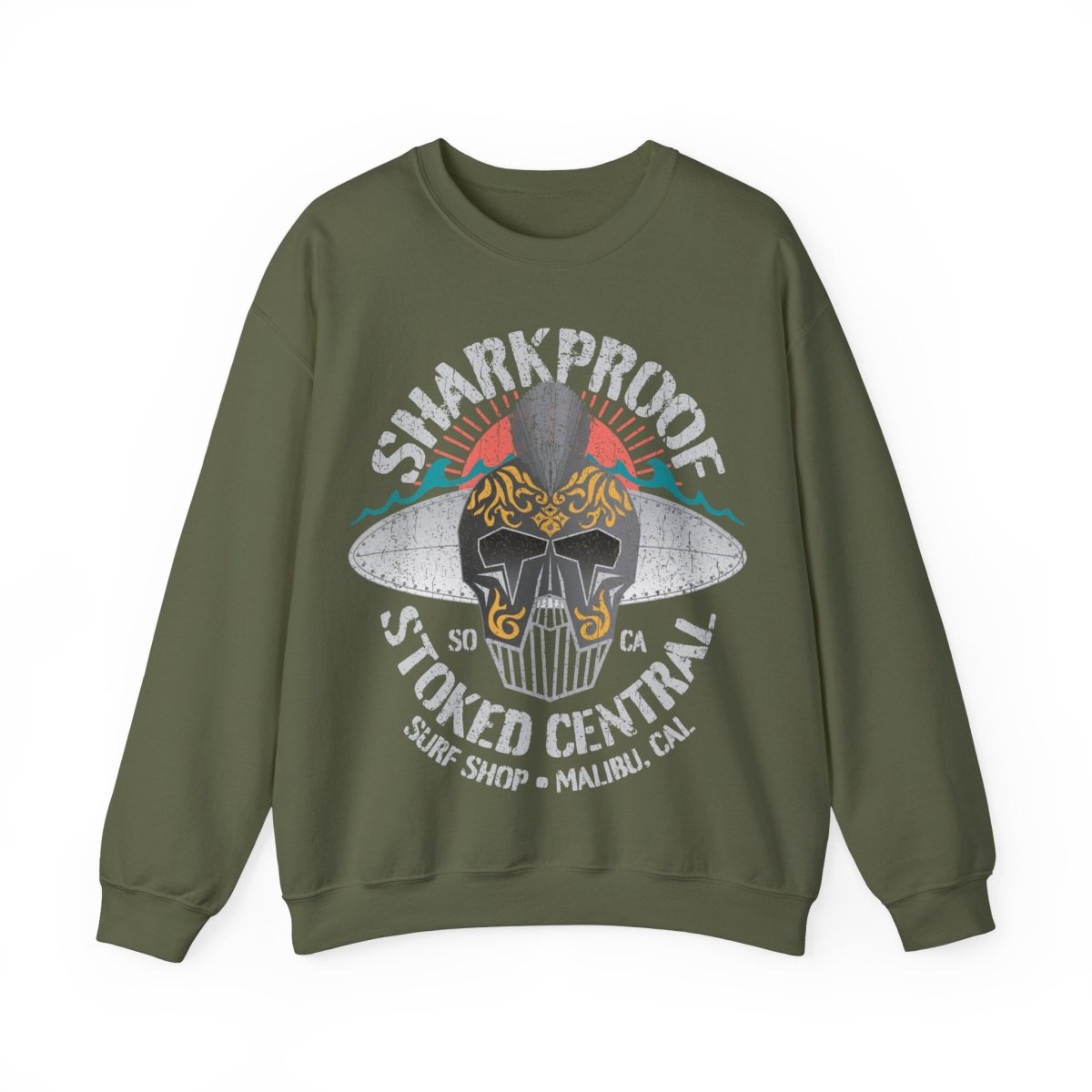 Sharkproof Surf Knight Fleece Sweatshirt, Stoked Central, Malibu