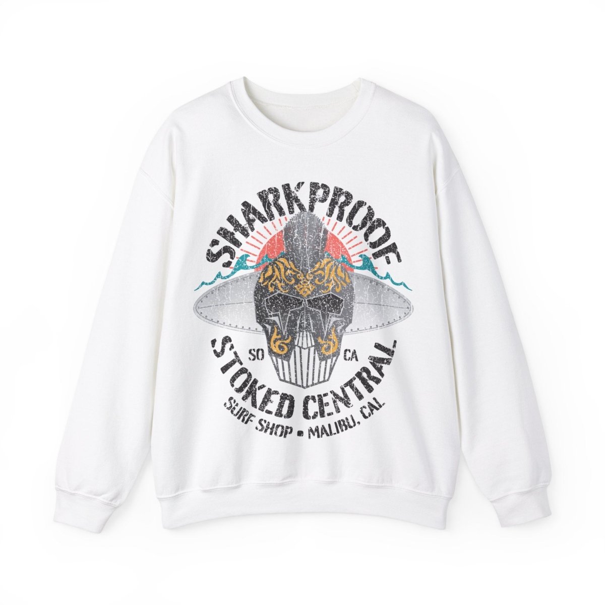 Sharkproof Surf Knight Fleece Sweatshirt, Stoked Central, Malibu